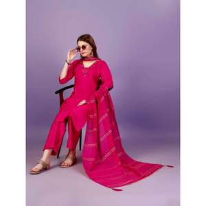 กระจกด้านบนทำมือวิสคอสทำจากผ้าวิสโคสพร้อม dupatta RANI - Product Image 3