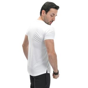 Men's <b>White</b> Short Sleeve T Shirt Crew Neck Slim Fit Plain Casual Basic <b>Tee</b> Solid Color Everyday Lightweight Men's Clothing - Product Image 3