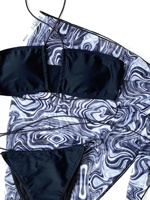 Maillot de bain 3 pièces imprimé personnalisé Maillot de bain pour femmes Sexy Micro Thong Bikini Ensemble 2022