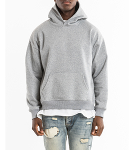 High Quality Polyester/Cotton Nonwoven Winter Printed Oversize Hoodie <b>Thick</b> <b>Fleece</b> Drop Shoulder Custom Men Hoodies - Product Image 3