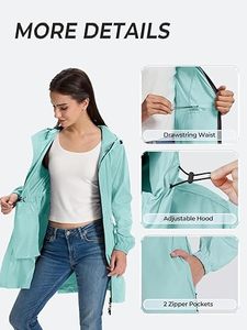 ผู้ผลิตเสื้อแจ็คเก็ตกันลมแบบ OEM สีสันตัดกัน เสื้อแจ็คเก็ตกันลมสำหรับผู้หญิง น้ำหนักเบา สำหรับเล่นกีฬา กันน้ำ มีฮู้ด - Product Image 2