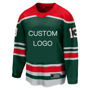 Maillot de hockey sur glace personnalisé de qualité supérieure, nouveau design en polyester avec impression par sublimation et logo brodé - Product Image 6