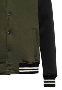 Veste de baseball personnalisée en molleton 100 % coton brodé pour homme, femme et jeune – Style universitaire formel avec lettres brodées sur le devant - Product Image 3