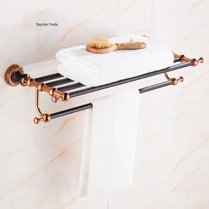 Luxury Stainless Steel Modern Eco-Friendly Bathroom Towel <b>Rack</b> Storage Shelf Wall Mounted Multi-Functional Towel Holder Daystar - Product Image 1