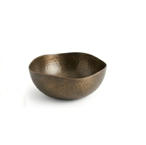 Tazón de metal para servir, nuevo y en oferta, con base de vid, pulido, diseño elegante y moderno, para servir comida, regalo, plato para servir. - Product Image 3