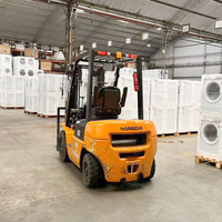 Chariot élévateur contrepoids diesel de 3 tonnes, 3,5 tonnes, 3,8 tonnes avec mât duplex pour la manutention de matériaux en entrepôt industriel