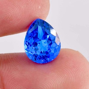 Tanzanite bleue naturelle brillante, taille poire, certifiée GIA, pierre précieuse haut de gamme pour la fabrication de bagues et bijoux, pierre fine - Product Image 3