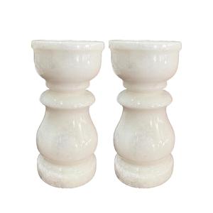 Marble Tealight <b>Candle</b> Holder <b>Set</b> Oval Shape Elegant White Marble Tealight Holders for Home Decor <b>Gifting</b> - Product Image 3
