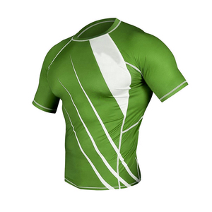 T-shirts de compression en polyester pour hommes – Vente en gros – Sportswear décontracté pour la course à pied – Tissu tricoté – Design musculaire – Tee-shirt athlétique - Product Image 4