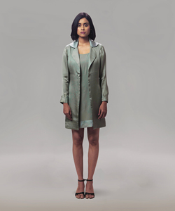 Vestido Corto Tipo Túnica Informal para Mujer con Corte Entallado Inspirado en el Clásico Corte Kurti, Atuendo Elegante para Fiesta - Product Image 3