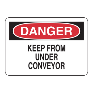 Panneau de signalisation de danger : Interdire l'accès sous le convoyeur - Sécurité industrielle, PVC, imprimé UV, panneau de signalisation solaire - Product Image 3