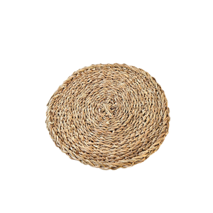 Sets de table ronds en jonc de mer tressé à la main, en fibre naturelle, pour un intérieur chic - Product Image 2