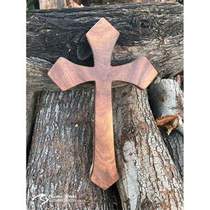 Christian Devotional <b>Wooden</b> Cross <b>Wall</b> <b>Sign</b> for Faith Prayer Elegant and Spiritual Decor - Product Image 2