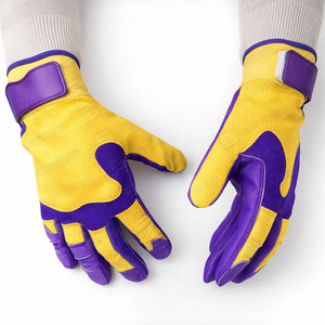 Gants de frappe de baseball personnalisés en cuir véritable, fabricant OEM - Product Image 3