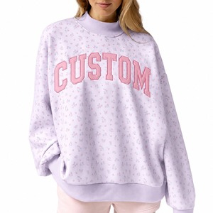 <b>Ladies</b> Floral Printed <b>Sweatshirt</b> Oversized Loose Fit Pullover Top <b>Long</b> Sleeve Casual Clothing Trendy Streetwear Fashion - Product Image 5