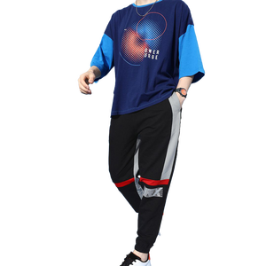 Pantalones unisex de pierna ancha estilo urbano, holgados, bordados, informales, gruesos, tipo jogger, streetwear, para hombre, personalizados - Product Image 3
