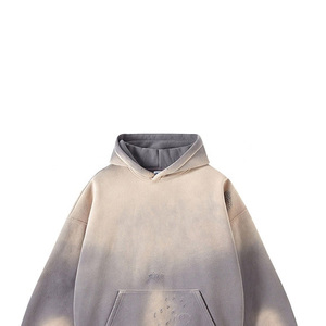 เสื้อฮู้ดดี้ผ้าฝ้าย 360GSM สไตล์สตรีทแวร์ วินเทจ ล้างสีแบบแอซิดวอช แต่งขาดๆ แบบคัสตอม เสื้อฮู้ดดี้เปล่าเนื้อหนา สำหรับวิทยาลัย ขายส่ง - Product Image 4