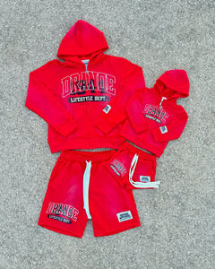 Ensemble de survêtement jogger pour homme en coton, shorts d'été, avec patch brodé personnalisé effet vieilli, délavé à l'acide, vêtements en tissu éponge pour l'hiver, incluant - Product Image 5