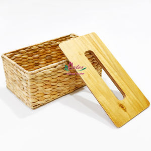 Boîte à mouchoirs Artex Dong Thap Vietnam en bambou tissé, durable, légère et luxueuse, produits artisanaux faits à la main - Product Image 2