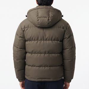 Veste d'hiver à capuche pour homme, style duvet, chaude, rembourrée, imperméable, coupe-vent, pour les voyages en plein air, vêtements décontractés, isolée pour les températures froides - Product Image 6