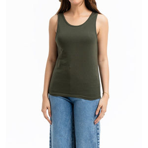 Débardeur décontracté respirant pour femme avec logo frontal, écologique, séchage rapide, vêtement de sport, gym, fitness, élégant, meilleur prix avec impression sérigraphiée - Product Image 2