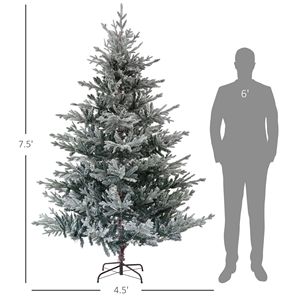 Albero di Natale Realistico Innevato da 210 cm con Base Stabile per Decorazioni Natalizie Casa e Ufficio - Product Image 3