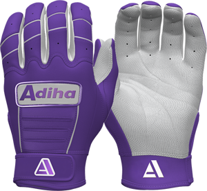 Gants de frappe de baseball légers, durables, doux au toucher, en cuir de qualité supérieure, antidérapants, avec fermeture auto-agrippante, couleur violette - Product Image 4