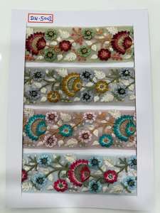 Encaje de algodón bordado de calidad premium hecho con hilos de algodón suaves y duraderos. - Product Image 4