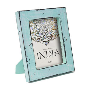 Classic Design Square Shape Mango <b>Wood</b> Photo <b>Frame</b> With Blue Finishing Designer Minimalist <b>Frame</b> For Housewarming And Decoration - Product Image 1