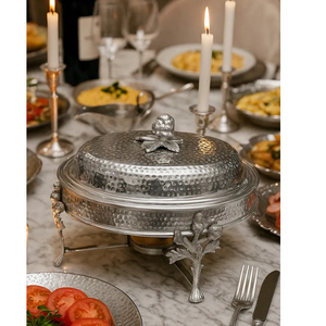 ถาดอุ่นอาหารเคลือบทอง เหมาะสำหรับรักษาความร้อนของอาหารในงานเฉลิมฉลอง - Product Image 6