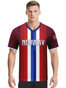 Camiseta de Fútbol para Hombre, Personalizable con Nombre y Número, Cuello en V, Manga Corta, Transpirable, Ropa Deportiva de Poliéster - Product Image 4