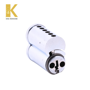 Cilindro SFIC de latón cromado satinado con 6 pines y ranura en M para seguridad de puertas residenciales, con inspección completa de fábrica. - Product Image 6