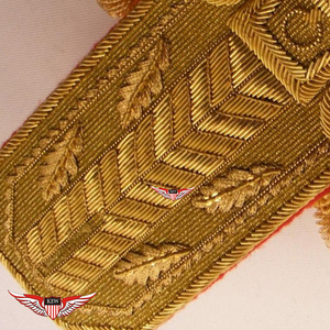 KEW Gold Luxurious Eco-Friendly <b>Braided</b> Vintage Elegant Ceremonial Garment <b>Accessories</b> Epaulettes Bullion Wire Mylar Thread - Product Image 2