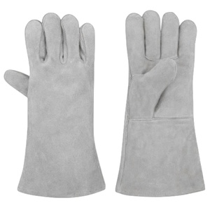 Top Grade Heavy Duty Cowhide Split Leather Anti-static Breathable Waterproof 11 oz Thick Latex-Free <b>Moisture</b>-Wicking <b>Gloves</b> - Product Image 3