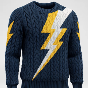 Pull en tricot torsadé anti-rides de luxe pour homme, mélange de laine haut de gamme, tricot d'hiver - Product Image 1