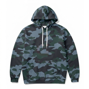 Fabricants de vêtements d'hiver sur mesure OEM, sweat à capuche personnalisé pour homme, imprimé camouflage intégral, sweat à capuche zippé, sweat à capuche camouflage surdimensionné - Product Image 3