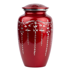 Handcrafted Matte Grey Metal Cremation Urn for Adult Ashes Silver Hand-Engraved Funeral <b>Memorial</b> Urn <b>Box</b> Wholesale - Product Image 4