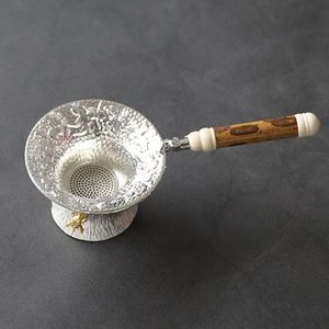 Infuseur à thé en laiton tendance avec poignée, finition brillante, fait main, pour thé en vrac, ustensile de cuisine, passoire à thé en promotion - Product Image 2