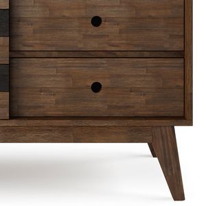Mobili contenitori Clarkson Rustic Natural Aged Brown di medie dimensioni per soggiorno - Product Image 4