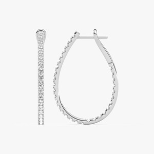 Pendientes de Aro con Incrustaciones de Diamantes Cultivados en Laboratorio de Corte Redondo de 2.17CTW, Joyería Fina de Diamantes para Mujer, Modernos, Oro de 10/14/18 Quilates - Product Image 1