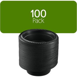 100 Pezzi Ciotole in Plastica Nera Leggere da 5oz, Piccoli Piatti Monouso per Feste, Matrimoni, Zuppe, Insalate e Dessert - Product Image 3