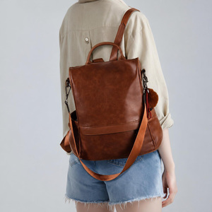 Mochila de Cuero Genuino de Lujo al por Mayor para Hombre, Bolsa para Portátil de Cuero Vacuno Real, Mochila de Viaje Vintage Personalizada LBK-0105C - Product Image 2