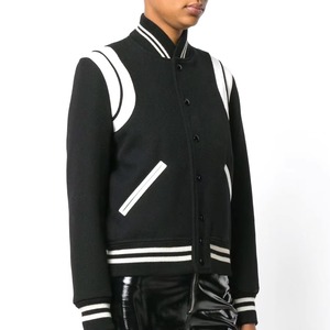 Blouson universitaire de baseball pour femme, style streetwear, avec logo frontal, hiver, universitaire, personnalisé, 100 % coton, écologique, coupe-vent - Product Image 4