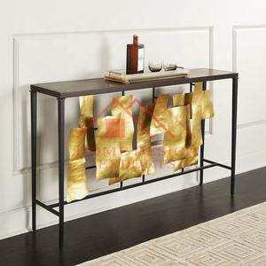 Mesa de consola Collage de oro antiguo 2024 para decoraciones de sala de estar, consola de Metal de alta calidad, mesa lateral y auxiliar, superventas - Product Image 4