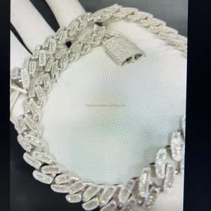 Luxury <b>Men</b> Women Hip Hop Iced Fine Jewelry 2MM 3MM 4MM 5MM Lab <b>Diamond</b> Filled S925 Silver Vvs Moissanite Brilliant Cut <b>Necklace</b> - Product Image 2