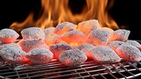 Charbon de bois noir en briquettes, fabriqué à la machine, en forme de coussin, à base de coque de noix de coco, combustible pour barbecue, haute valeur calorifique, pour grils et camping en extérieur