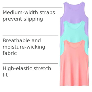 Camisetas Deportivas de Nailon y Elastano para Niñas, para Uso Diario Escolar, de Secado Rápido, Protección Solar UPF 50+, Estilo Racerback - Product Image 2
