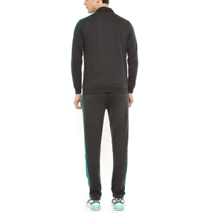 Conjunto Deportivo de Invierno para Hombre, Corte Ajustado, Poliéster/Algodón, Dos Piezas, Chaqueta Deportiva con Cierre y Parches, Pantalones, Chándal Personalizado de Forro Polar - Product Image 2