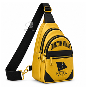 Bolso Bandolera de Piel Sintética Color Negro y Dorado para Mujer, Marca NCBW Sorority, con Correa Ajustable y Múltiples Compartimentos - Product Image 2