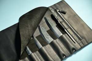 Bolsa de Chef Personalizada OEM de Cuero Genuino Resistente, a Prueba de Olores, Cómoda, con Bolsillos Organizadores para Herramientas de Chef - Product Image 3